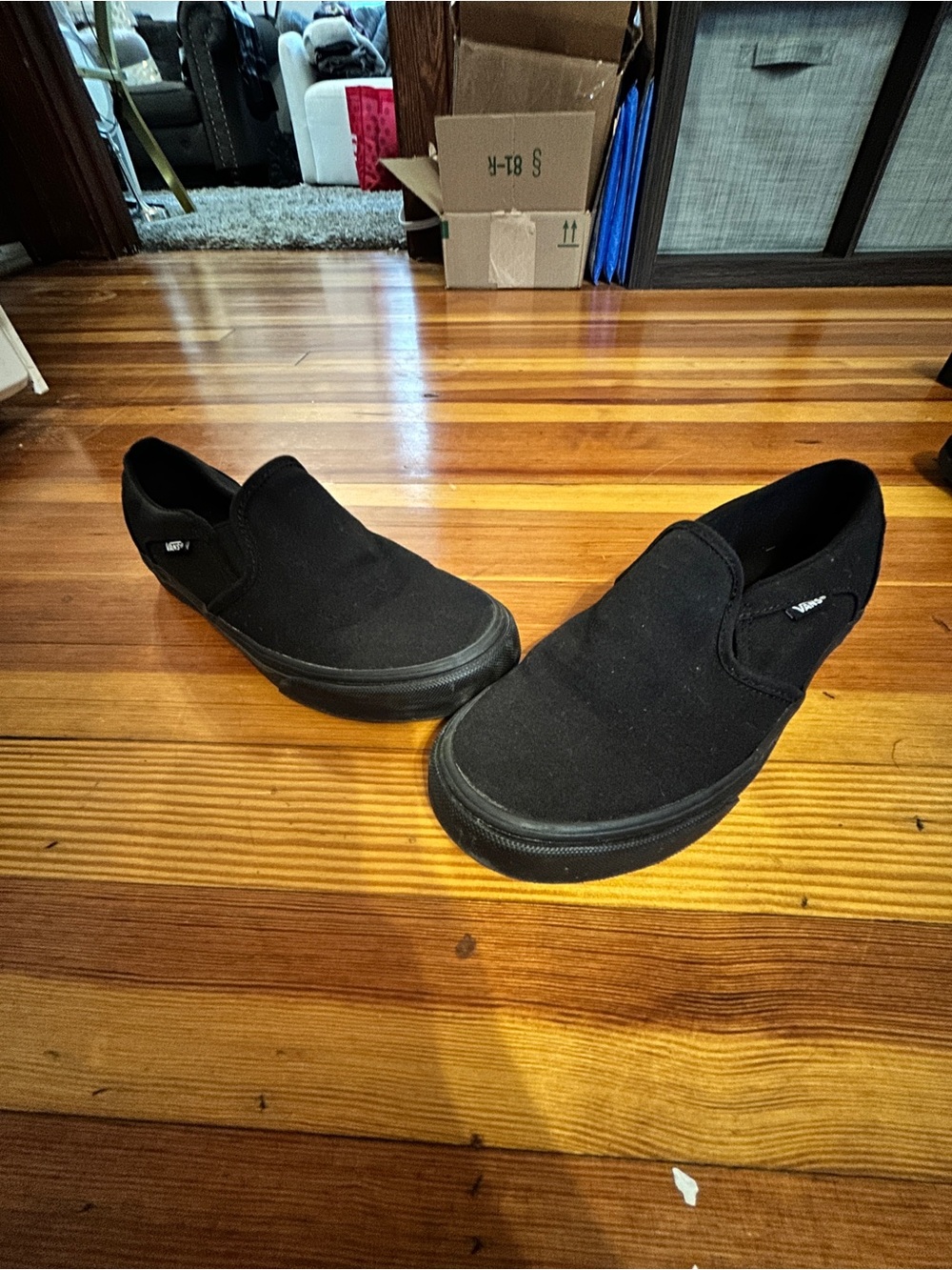 Vans Black Slip-On Canvas Sneakers